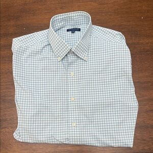Peter Millar Sport Blue and White Checkered Shirt- Large
